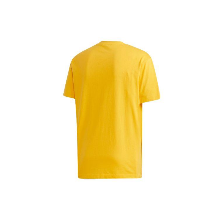 Adidas Мужская спортивная футболка прямого кроя с нео-принтом, желтая GL7214