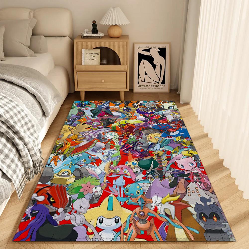 Fashion Entrance Mat Living Room Rugs Decoration P-Pokemon Floor Mats Washable Non-slip Kitchen Rug Bedrooom Carpet Balcony Door