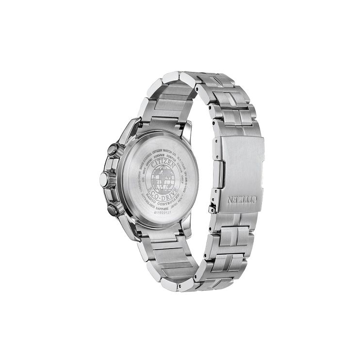 Citizen Мужские кварцевые часы Citizen Eco-Drive с радиоконтролем Multi-Band, водонепроницаемые, из нержавеющей стали, синий циферблат CB5880-54L