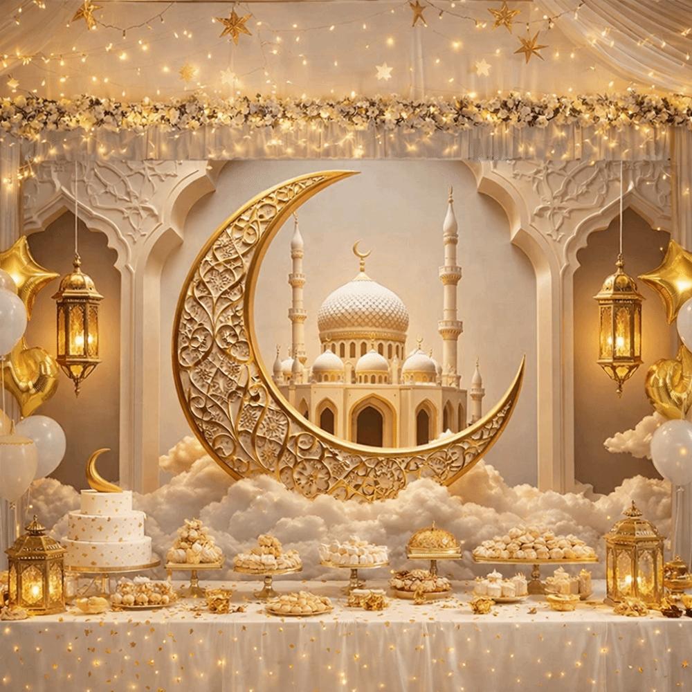 Elegant Design Ramadhan Mural Banner Durable Material Festive Home Decor  Eid Celebrations