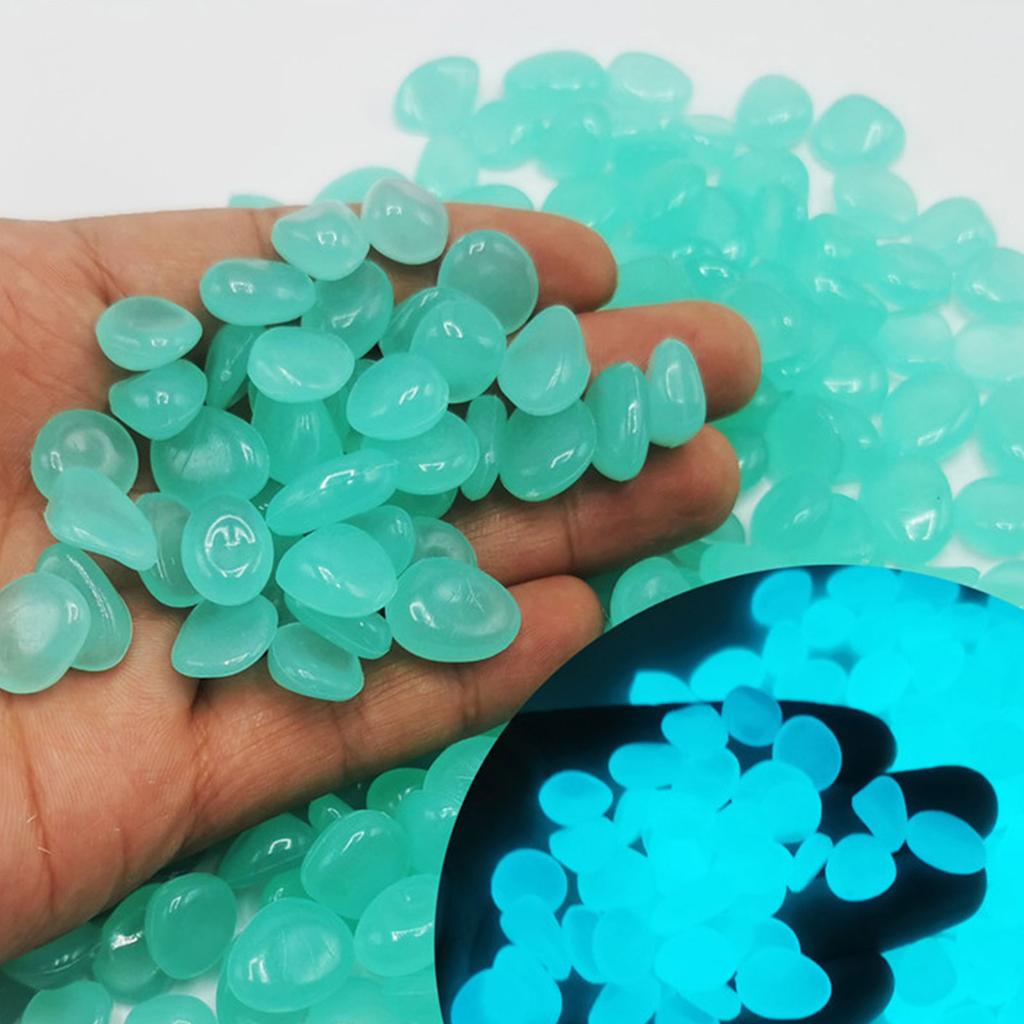 300 шт./пакет, светящиеся камни для сада и двора, светящиеся в темноте, украшения для аквариума, натуральные кристаллы, камни