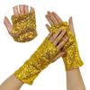 Vintage Cosplay Mittens Fingerless Dancing Gloves Fashion Sequins Gloves  Party Club