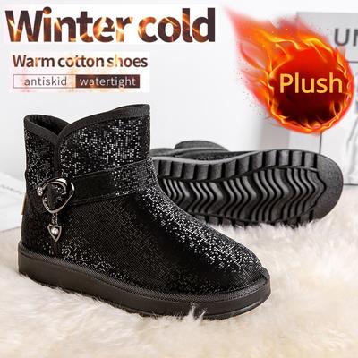 Женские непромокаемые зимние ботинки. Зимние женские теплые ботильоны с утолщенной меховой подкладкой и нескользящей подошвой.