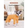Winter Dog Clothes Pajamas for Small Dogs Soft Velvet Warm Dog Jumpsuit with Long Sleeves Windproof High Neck Puppy Undershirt