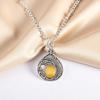 Yellow Cat's Eye Gemstone 925 Sterling Silver Jewelry Handcrafted Pendant 1.45" PP-27-35