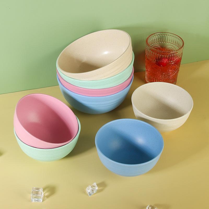 Бытовой набор из пшеничной соломы Миска, Пластиковая миска, Герметичная крышка, Миска для хранения свежести, Миска для хранения в холодильнике