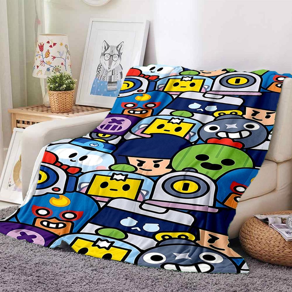 1pc Robot Toy Print Blanket   Lightweight Flannel Throw Blanket For Sofa, Bed, Living Room, Office, Outdoor Travel, Camping