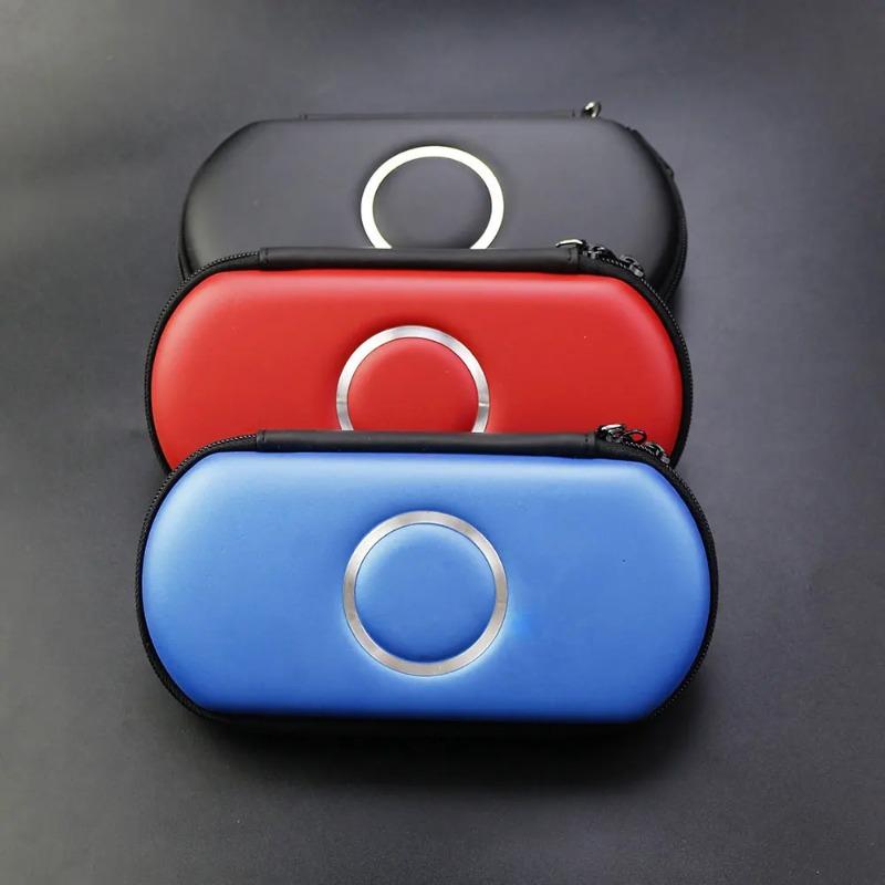 Metal Rim Reinforced EVA Hard Carrying Bag Compatible with PSP1000 PSP2000 PSP3000 Shockproof Protective Pouch Store Game