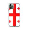 Coque iPhone - Géorgie - Drapeau - Souple - Multicolore - Compatible iPhone 11 Pro