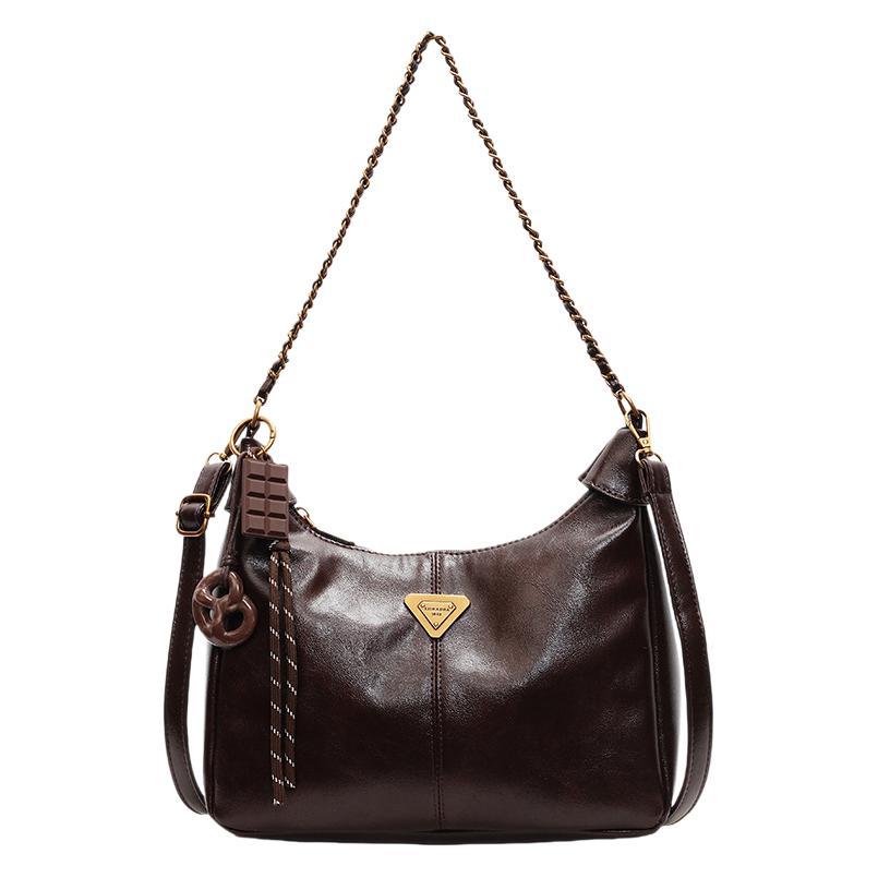 Large Capacity Fashion Trend Tote Bag Women's 2025 New Autumn and Winter Retro Commuter Shoulder Crossbody