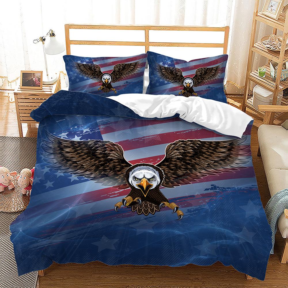Eagle Theme Print Bedding Set Home Bedding Set Quilt Cover Pillow Cover Bed Sheet/Double King 2/3 Piece Bedroom Decoration