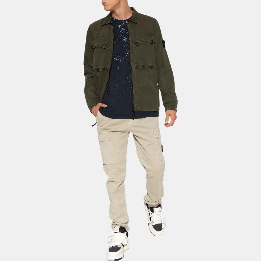 STONE ISLAND Верхняя рубашка 'Оливковая' Мужская 7915102WN-V0158