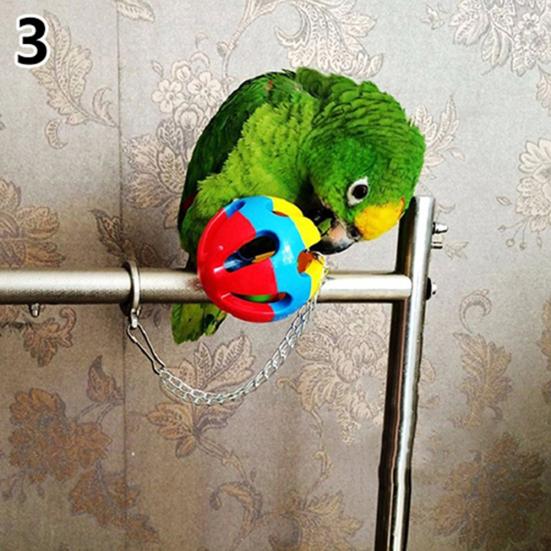 Cute Pet Bird Plastic Chew Ball Chain Cage Toy for Parrot Cockatiel Parakeet
