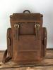 Genuine Crazy Horse Leather Backpack for Men and Women - Retro Cowhide Design