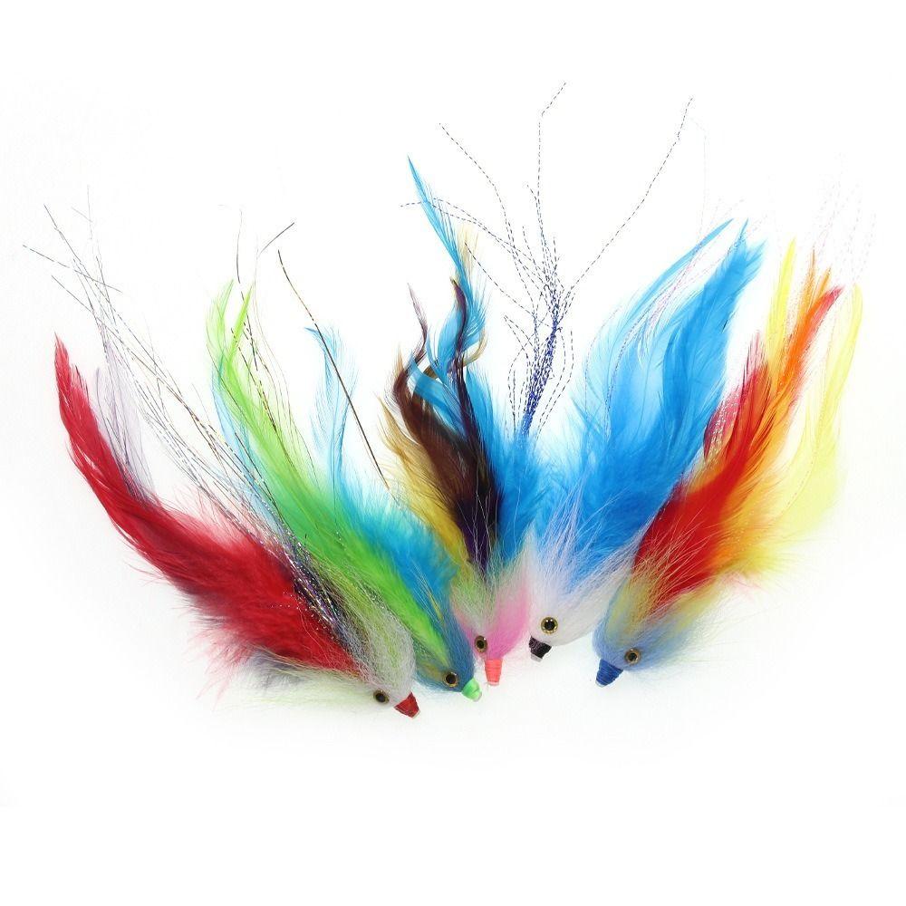 Colorful ribbon fly fish Tuna Lures Flash line Squid Skirt Lure Freshwater Saltwater