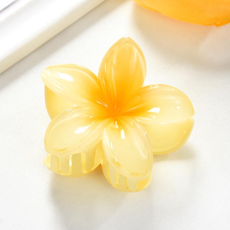 2 шт. 8 см гавайские цветы заколка для волос коготь головной убор аксессуары акриловая шпилька краб летний день рождения украшение свадебный подарок