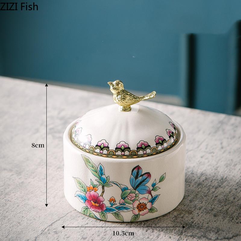 Американская ретро керамическая шкатулка для украшений креативная птица кольцо серьги ожерелье органайзер контейнер для хранения украшений домашний инструмент для хранения