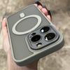 Матовый защитный магнитный чехол для Magsafe, металлическая крышка объектива для iPhone 15, 14, 13, 12, 11 Pro Plus Max, полупрозрачный чехол с беспроводной зарядкой