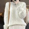 Autumn Winter Women Sweater Wool Thick Warm O-Neck Pullover Twist Flower Cashmeresolid Color Knitwear Loose Round Neck Warm Base Clothes