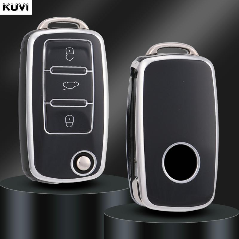 2 3 Кнопки ТПУ Чехол Брелок Для Vw Volkswagen Mk4 Bora Golf 4 5 6 Jetta Passat Polo Bora Touran Skoda Seat Чехол для Автомобильного Ключа