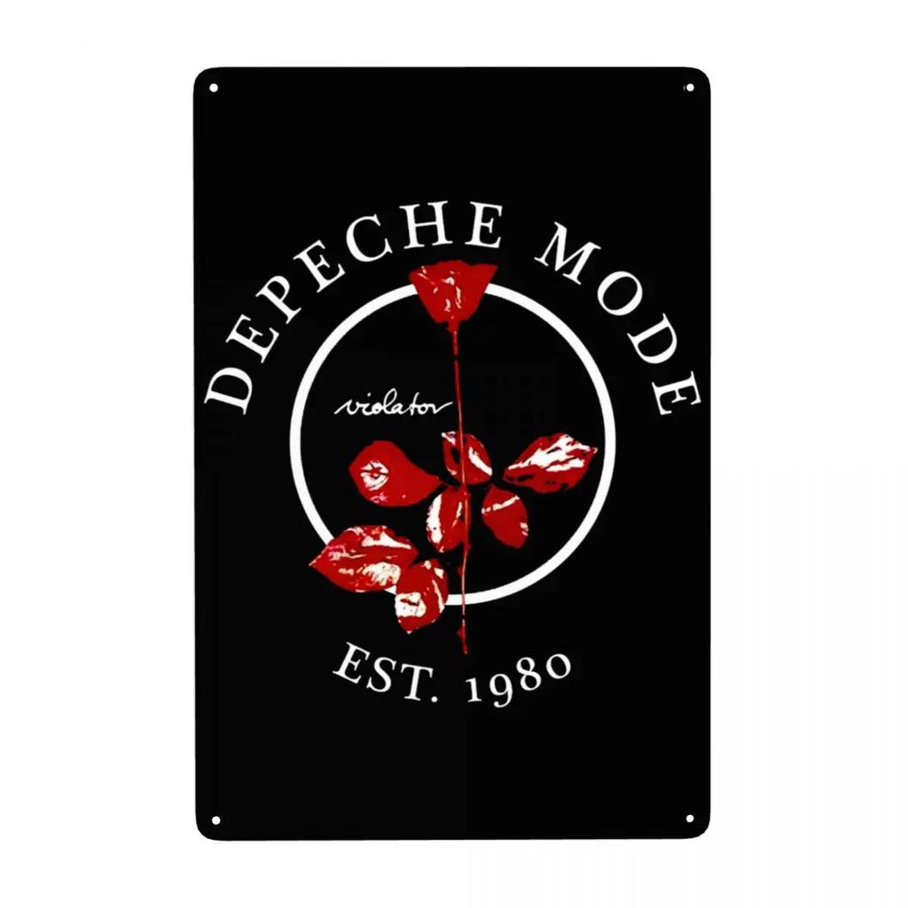 Электронный рок Depeche Cool Mode Металлическая жестяная табличка На заказ Винтажная табличка для ворот Сад Двор Мужская пещера Бар Настенный декор