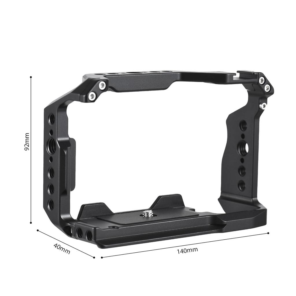 Camera Cage with Top Handle Aluminum Alloy Camera Video Cage with Cold Shoe Mount Numerous 1/4 Inch