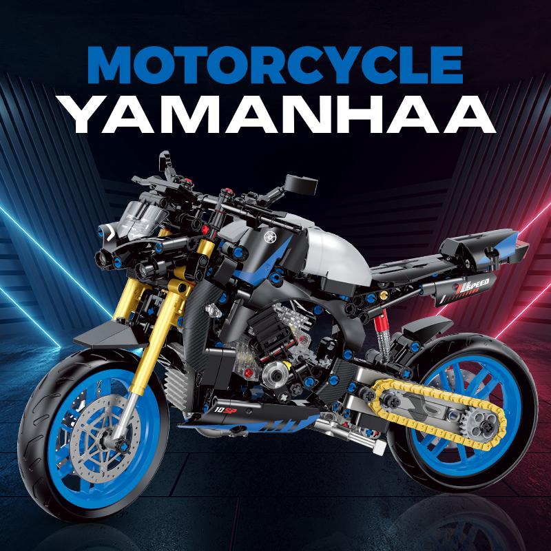 New Classic Yamaha Speed Motorbike Building MT-10 Model Blocks Moto City Racer Bricks Toys for Kids Boys MOC Sets High-tech Gift