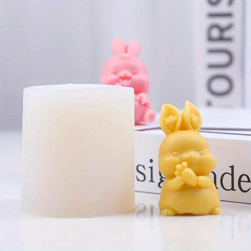 Силиконовая форма для свечей в виде мультяшного редиски, маленького кролика, морковки, счастливого кролика, гипсовая форма для рисования, пасхальный декор, праздничный подарок