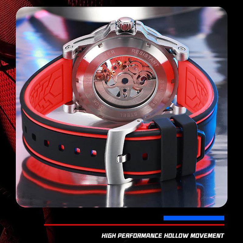 Полностью автоматические механические часы Flywheel Fashion Trend Водонепроницаемые светящиеся наручные часы Spider Uhren Herren