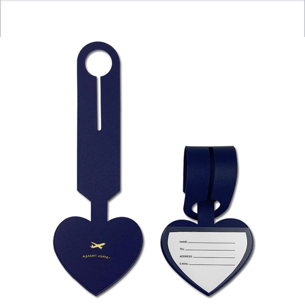 Boarding Pass Love Shape PU Luggage Tag Airplane Suitcase Tag Information Card Men