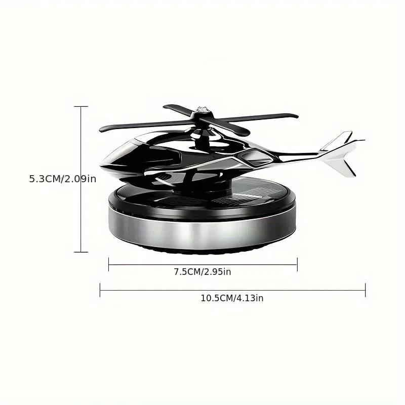 Car Air Freshener Solar Helicopter Decoration Alloy Propeller Rotating Auto Flavoring Perfume Diffuser Car Interior Accessories