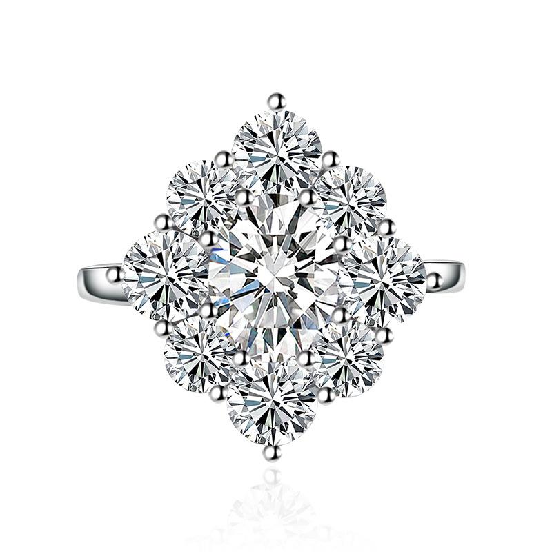 BELLA BOX Opening Resizable Rings For Women Zircon Engagement Party Fine Jewelry Gift