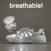 Дышащая белая обувь для студентов Корейская женская модная летняя обувь с сетчатыми вставками Кроссовки для уличной фотографии