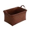 Square Dirty Clothes Basket 38cm Hand Woven Storage Basket Convenient Laundry Basket  Shelves