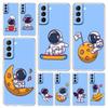 Чехол для телефона Planet Cute Astronaut для Samsung Galaxy S22 5G S20 Ultra S21 FE 5G S10E S9 S8 S10 Plus Note 20 10 Мягкий прозрачный чехол