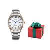 Citizen Коллекция Eco-Drive Часы с солнечным механизмом Стальной ремешок Мужские часы Белый циферблат BM7356-80A