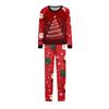 Print Cute Family Set Pajamas, Home Clothes, Family Set Long Sleeve Top Pants Set
