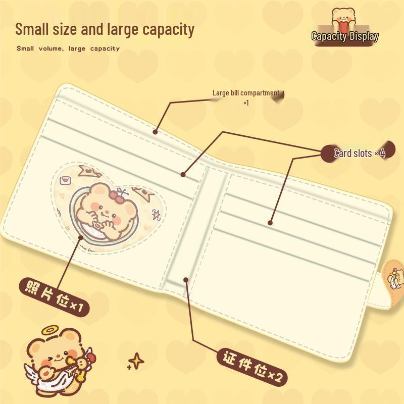 2025 Cute Cartoon Multi-Card ID Holder: Student All-in-One Wallet Storage Bag