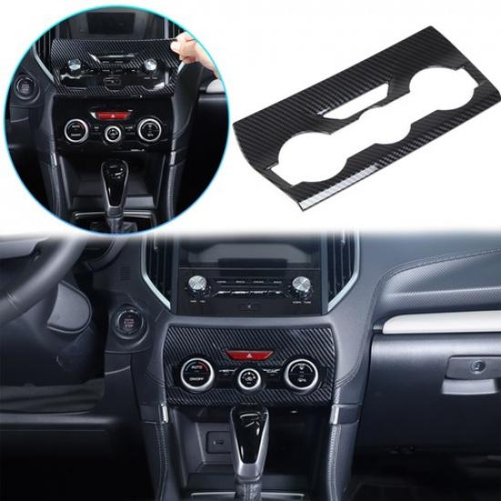 ABS Carbon Fiber AC Heater Air Condition Switch Cover For Subaru Forester 19-24