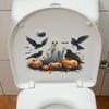 Halloween Ghost Pumpkin Crow Bathroom Toilet Stickers for Beautification and Decoration