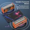 Transparent Cyberpunk Bluetooth Speaker TWS Stereo with Subwoofer Bass, LED Rhythm Light, Hands-free Call for Home Party