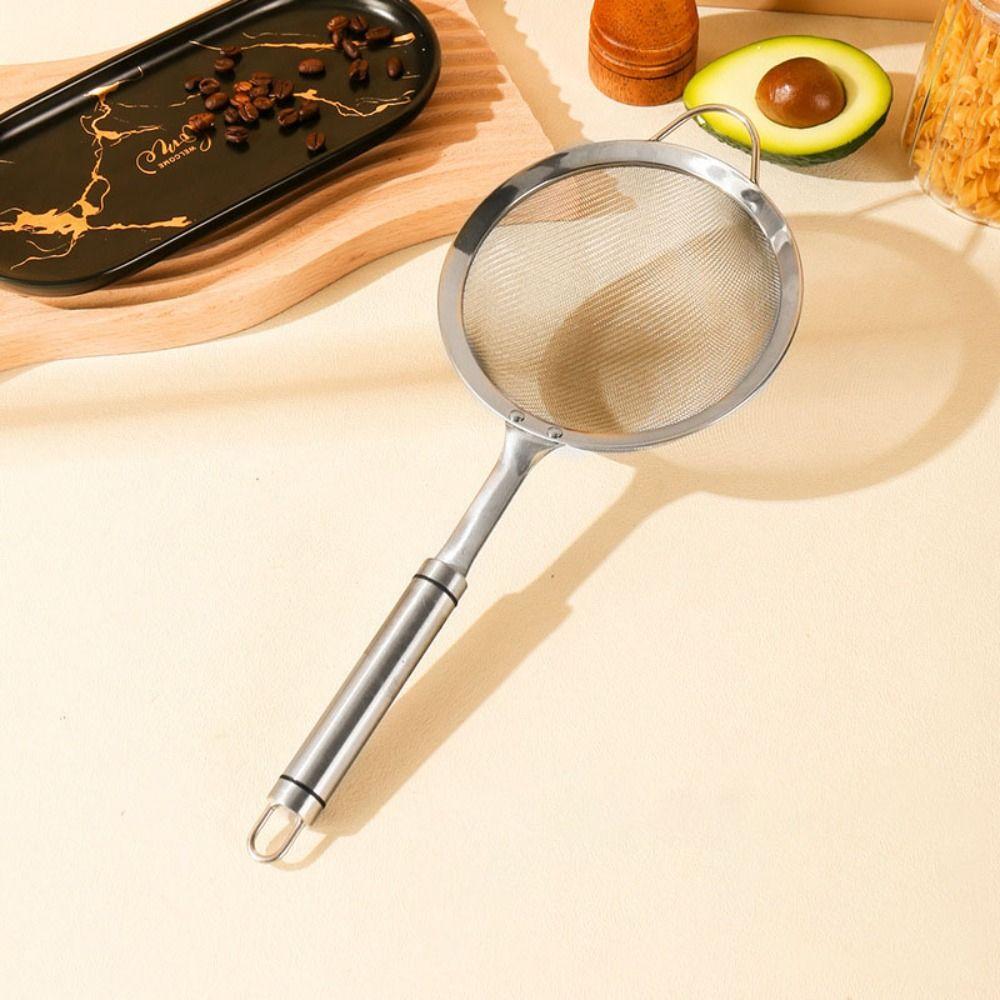 Fine Mesh Flour Sieve Stainless Steel Kitchen Colander Kitchen Gadgets Frosting Filter  Baking