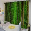 Северный пейзаж Лес Зеленый Желтый лес Отель Спальня Гостиная Кабинет Окно Шторы Ткани Высокое затенение Новый