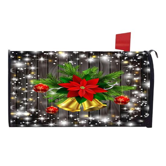 Зимний магнитный чехол для почтового ящика стандартного размера 18 x 21 дюйм Обёртки для почтового ящика с надписью «Счастливого Рождества»