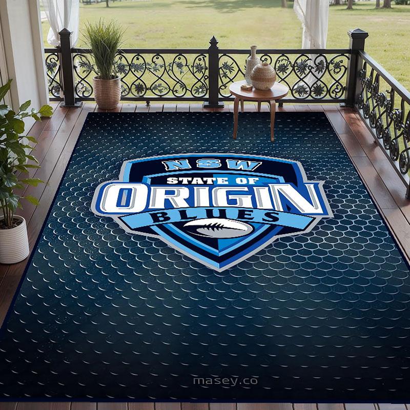 Soft Floor Carpet NSW Blues Pattern Area Rug Decorative Mat For Home Room Decoration