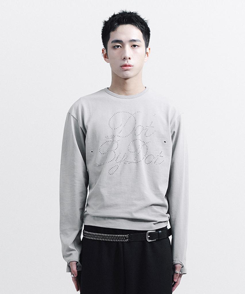 YUNE Dot Thumb Long Sleeve_[Gray]