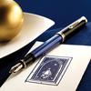Pelican Fountain Pen F Fine Point Blue Stripes Souverene M400 Regular Import