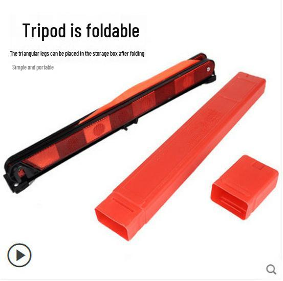 Reflective Red Triangle Car Warning Sign for Safety and Parking