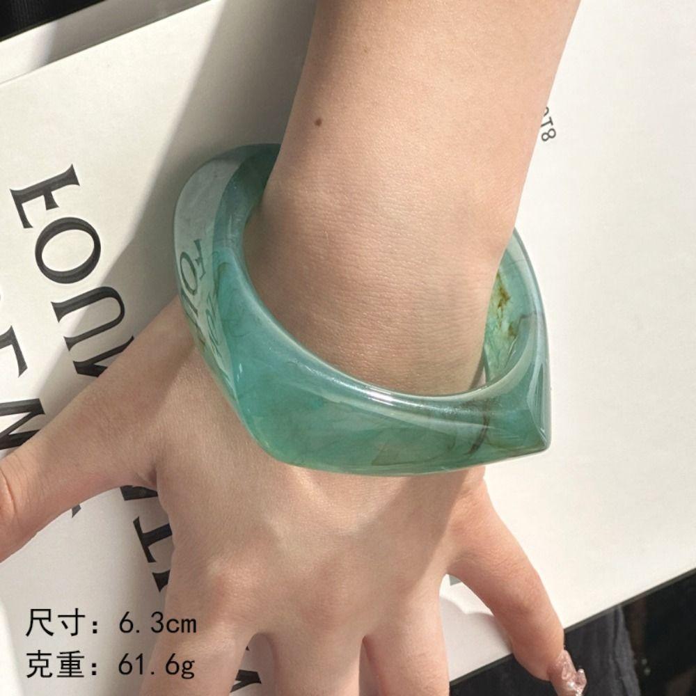 Богемный нерегулярный широкий браслет в европейском американском стиле ретро-кольцо на руку массивный браслет из смолы для женщин