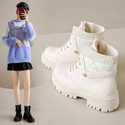 Ретро ботинки Мартин для женской осени и зимы, новые, жареные уличные, новые, в стиле инс, британский стиль, на толстой подошве, увеличивающие рост, короткие ботинки для женщин